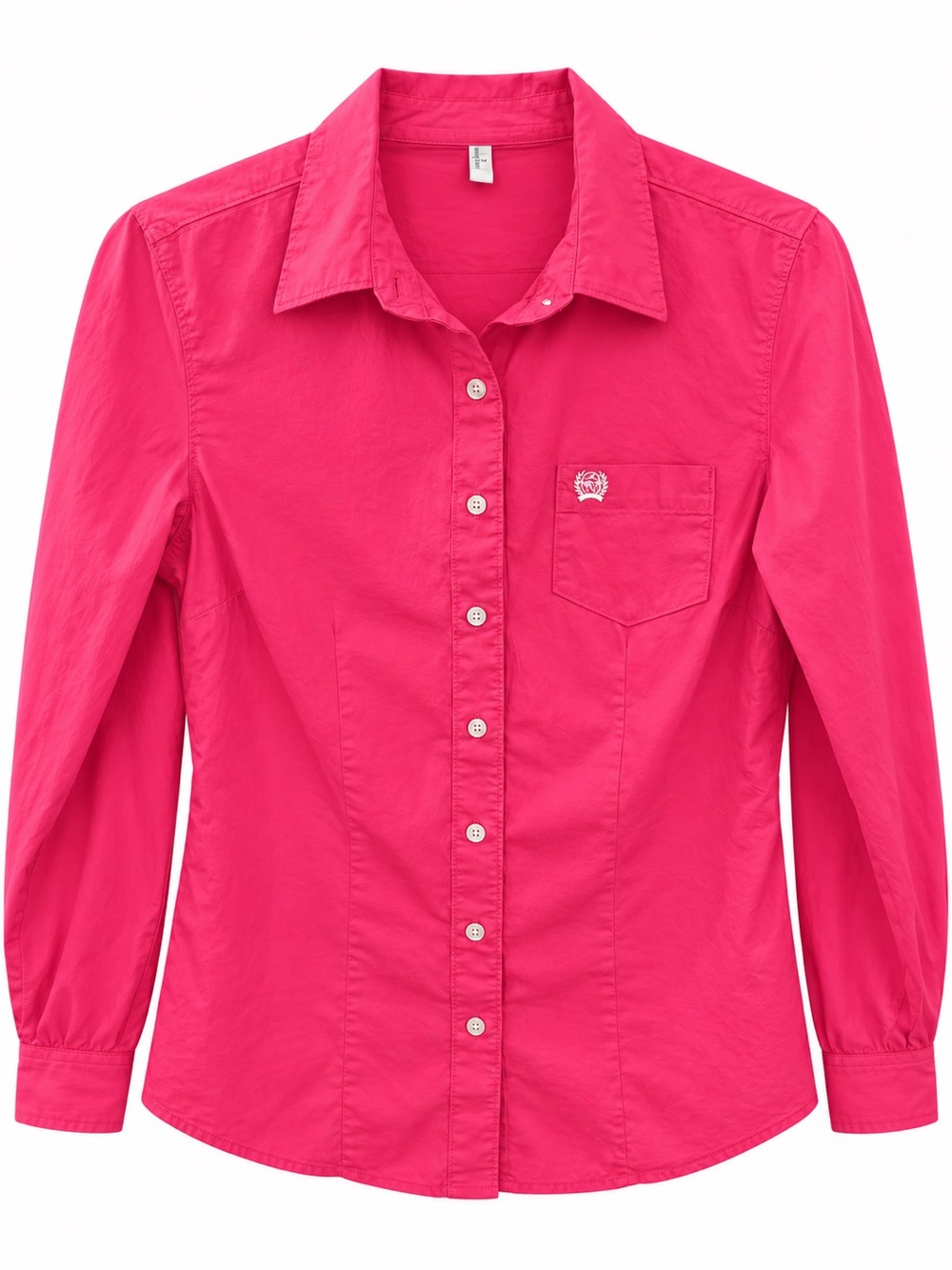Cinch Women's Button-Down Shirt - vibrant pink, size small